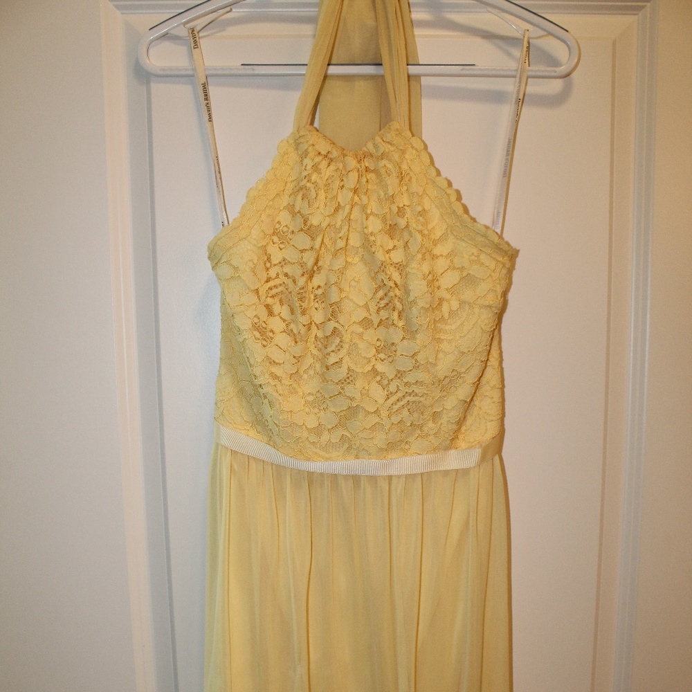 David's Bridal Canary Yellow Dress